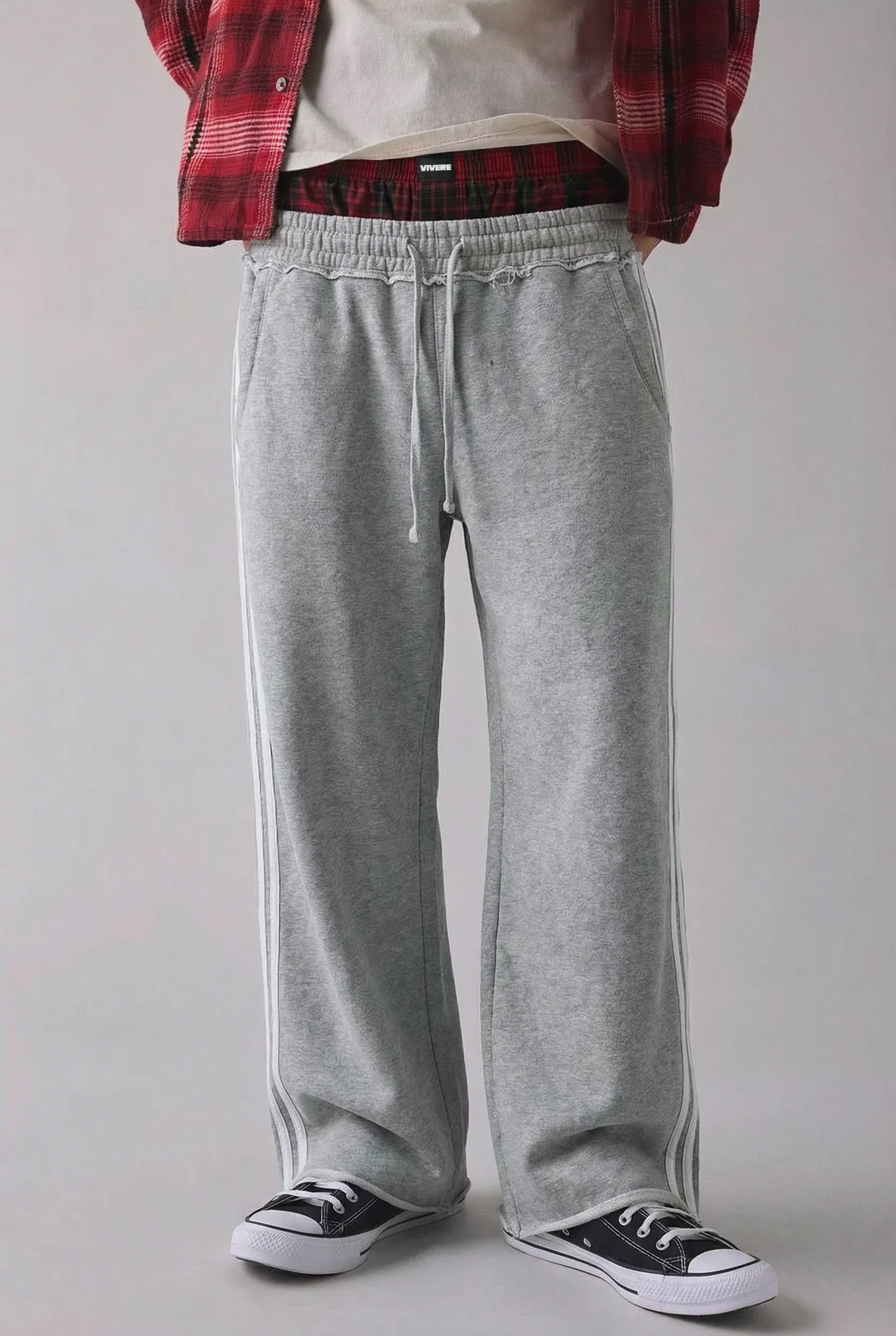 Double Waisted Boxer Baggy Sweatpants - Image 3