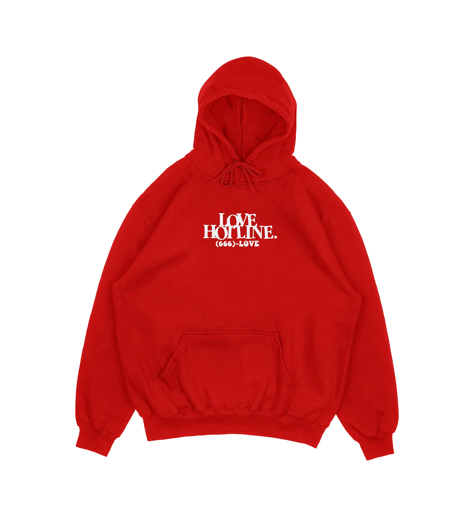 Love Hot-Line Hoodie Red - Image 2