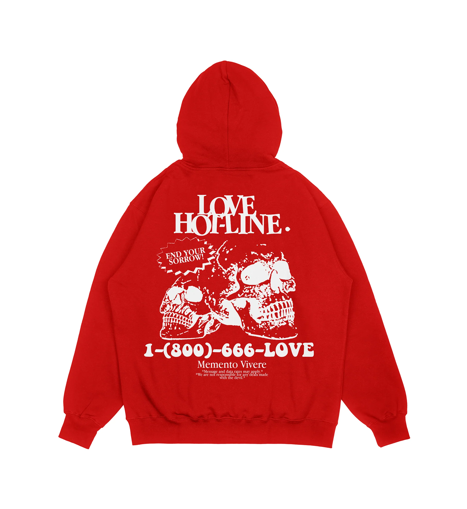 Love Hot-Line Hoodie Red - Image 3