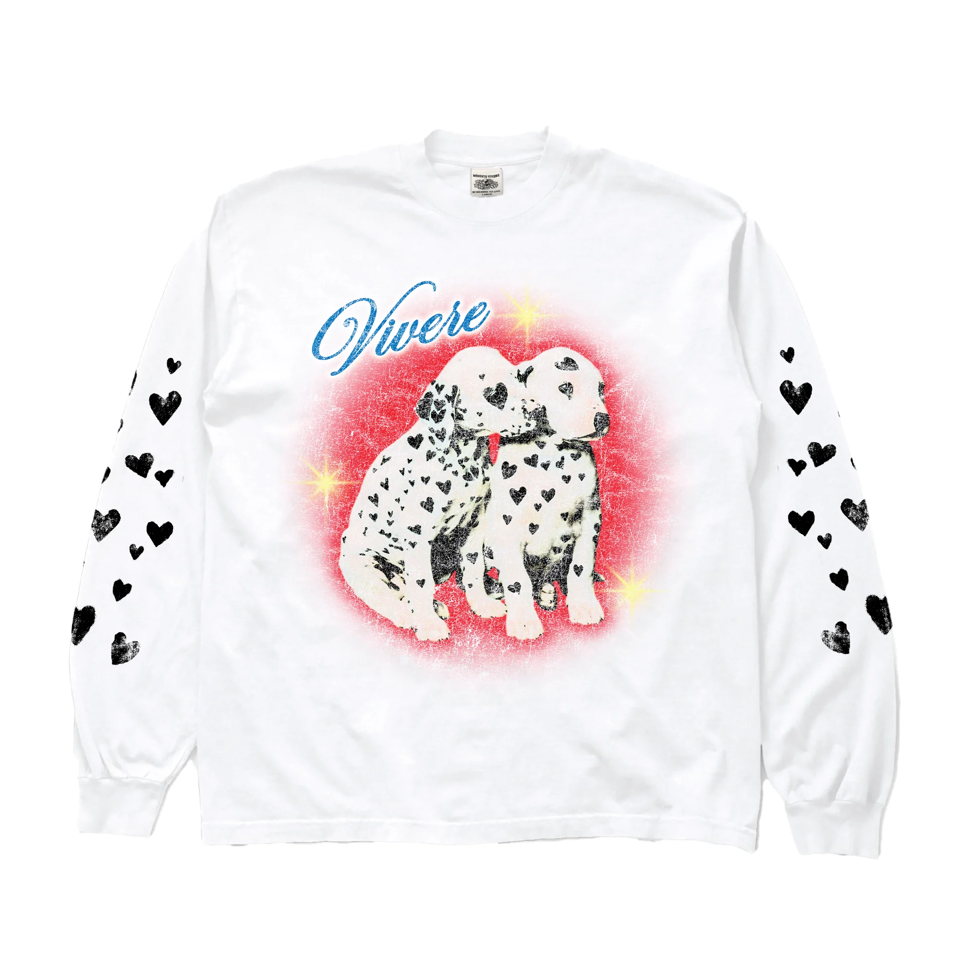 Pup Longsleeve T-Shirt White - Image 2
