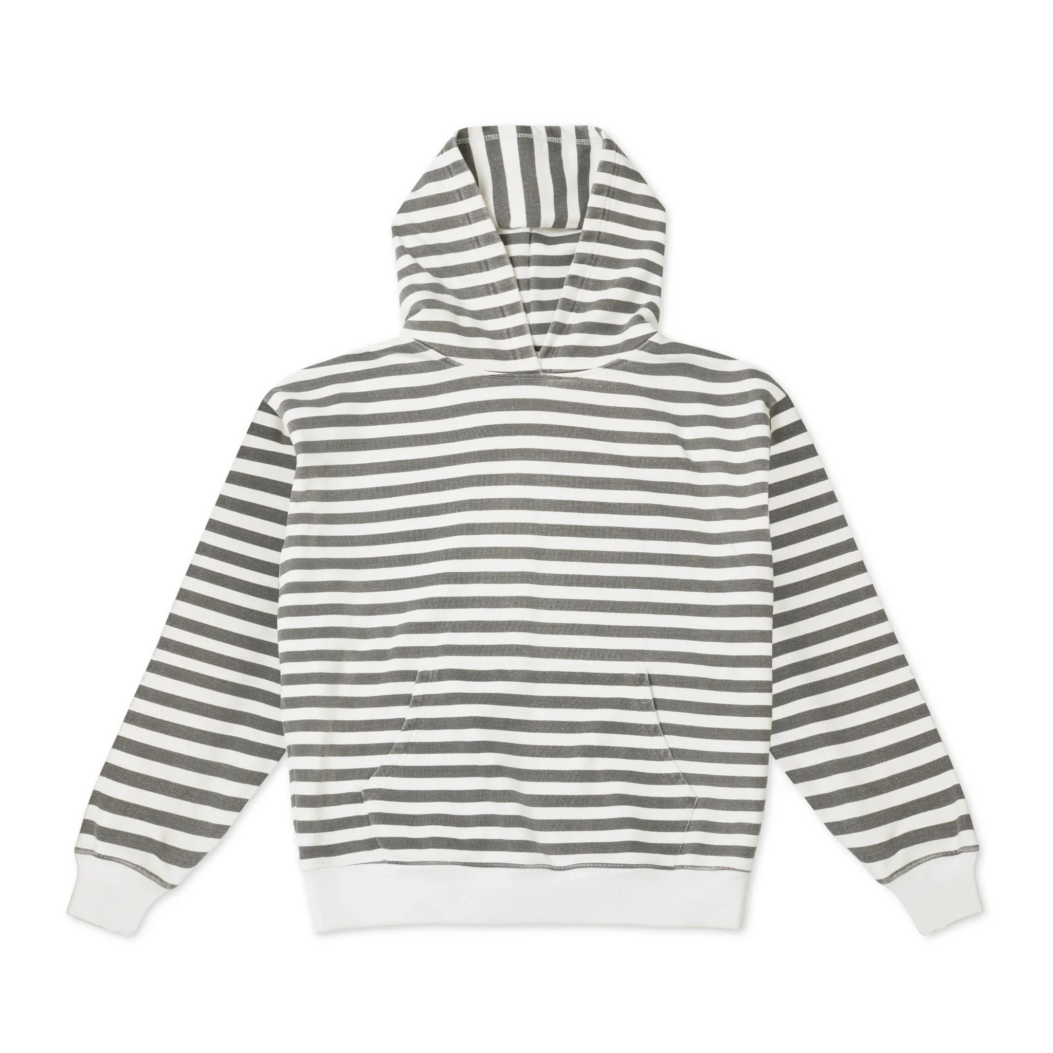 Vintage Black and White Stripe Hoodie - Image 2
